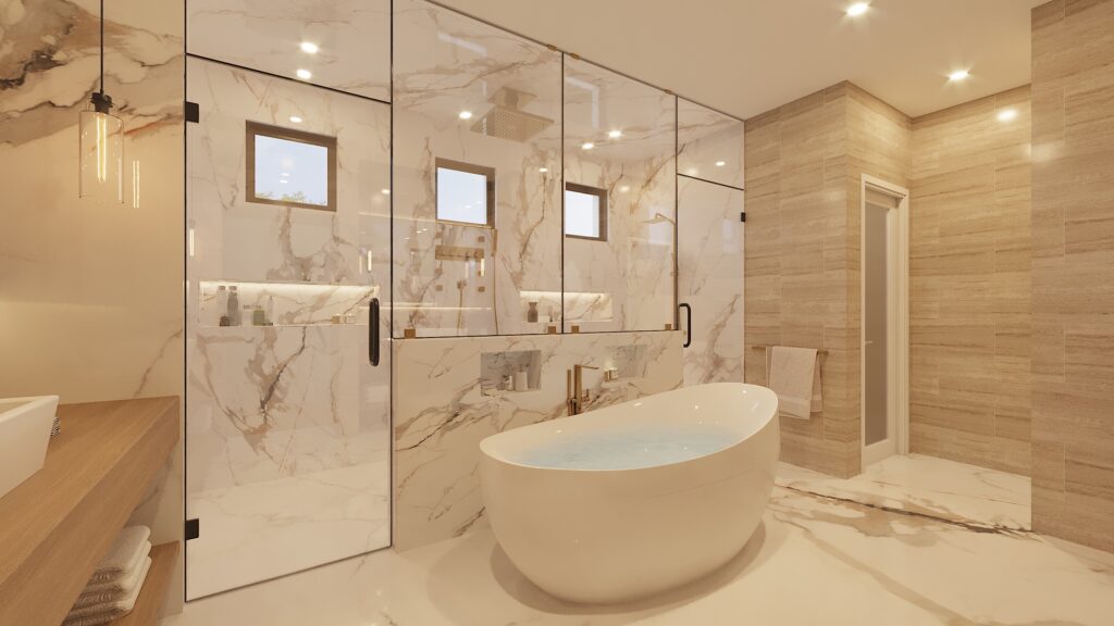 modeled bathroom